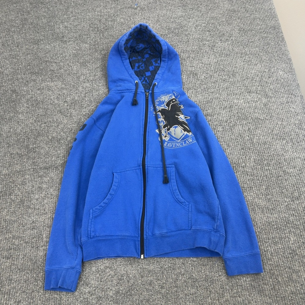 Ravenclaw Universal Studios Hoodie Zip Up Small Blue Harry Potter Graphic House
